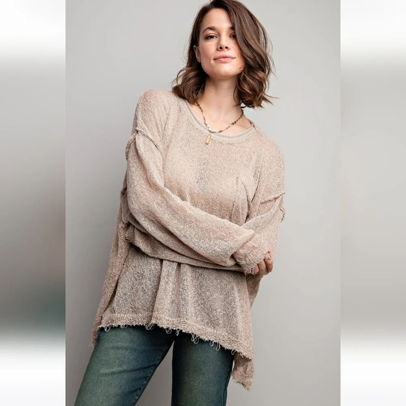 New! Easel Long Sleeve Knitted Pullover S - Picture 1 of 10